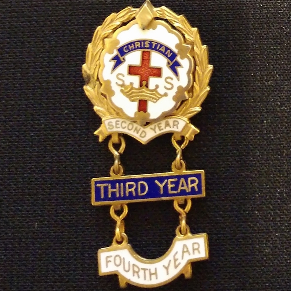 Vintage Christian Sunday School Attendance Pin